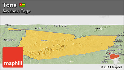 Savanna Style Panoramic Map of Tone
