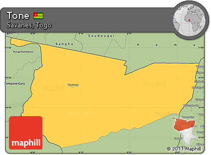 Savanna Style Simple Map of Tone