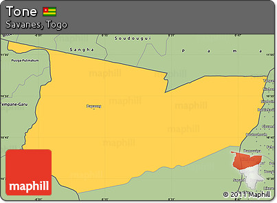Savanna Style Simple Map of Tone