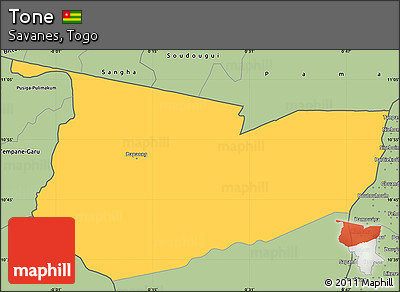 Savanna Style Simple Map of Tone