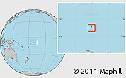 Blank Location Map of Tokelau, gray outside