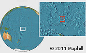 Blank Location Map of Tokelau, satellite outside