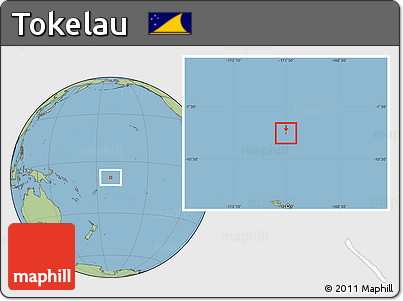 Blank Location Map of Tokelau, savanna style outside
