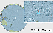 Blank Location Map of Tokelau, savanna style outside, hill shading outside