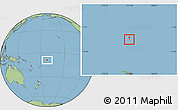 Blank Location Map of Tokelau, savanna style outside