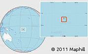 Gray Location Map of Tokelau, highlighted continent