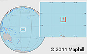Gray Location Map of Tokelau, hill shading inside