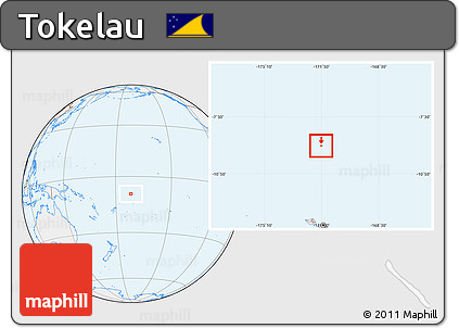 Gray Location Map of Tokelau, lighten
