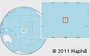 Gray Location Map of Tokelau, lighten, land only