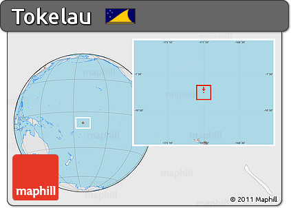 Gray Location Map of Tokelau, lighten, semi-desaturated, land only