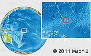 Gray Location Map of Tokelau, physical outside