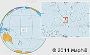 Gray Location Map of Tokelau, political outside