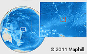 Gray Location Map of Tokelau, shaded relief outside