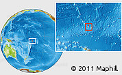 Political Location Map of Tokelau, physical outside