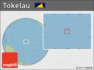Satellite Location Map of Tokelau, savanna style outside