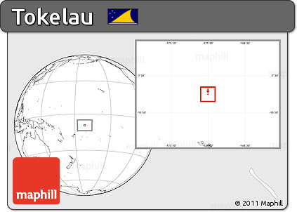 Savanna Style Location Map of Tokelau, blank outside