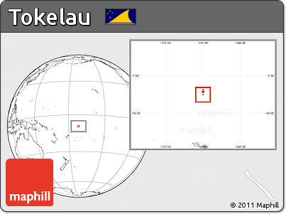 Savanna Style Location Map of Tokelau, blank outside