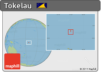 Savanna Style Location Map of Tokelau