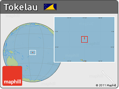 Savanna Style Location Map of Tokelau