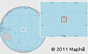 Savanna Style Location Map of Tokelau, gray outside, hill shading inside