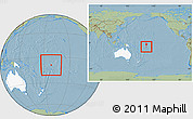 Savanna Style Location Map of Tokelau, highlighted continent, within the entire continent, hill shading