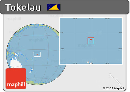 Savanna Style Location Map of Tokelau, highlighted continent