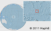 Savanna Style Location Map of Tokelau, lighten, desaturated, land only, hill shading