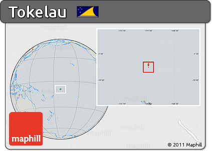 Savanna Style Location Map of Tokelau, lighten, semi-desaturated