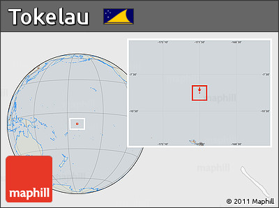 Savanna Style Location Map of Tokelau, lighten, semi-desaturated