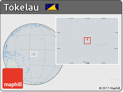 Savanna Style Location Map of Tokelau, lighten, semi-desaturated