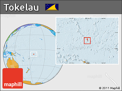 Savanna Style Location Map of Tokelau, political outside