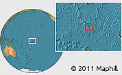 Savanna Style Location Map of Tokelau, satellite outside