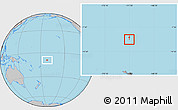 Shaded Relief Location Map of Tokelau, gray outside