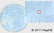 Shaded Relief Location Map of Tokelau, lighten