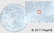 Shaded Relief Location Map of Tokelau, lighten, semi-desaturated