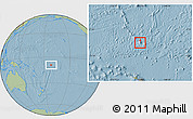 Shaded Relief Location Map of Tokelau, savanna style outside, hill shading