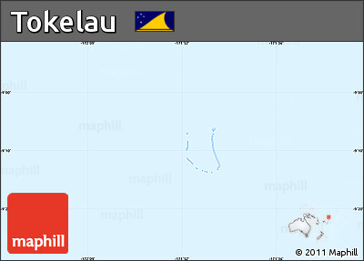 Classic Style Simple Map of Tokelau