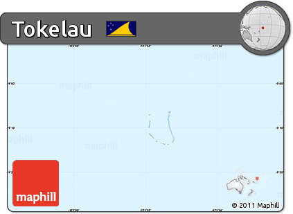 Classic Style Simple Map of Tokelau