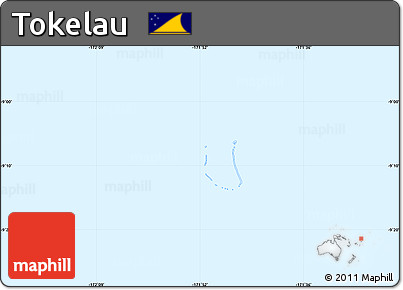 Classic Style Simple Map of Tokelau