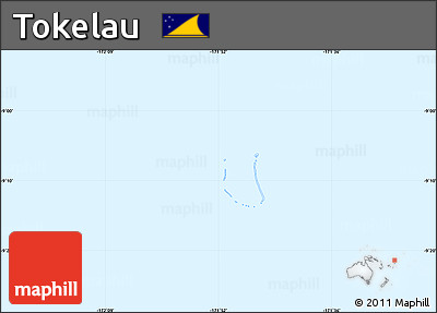 Gray Simple Map of Tokelau