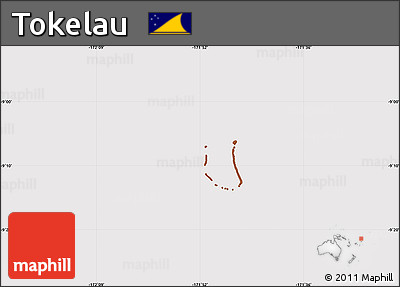 Political Simple Map of Tokelau, cropped outside