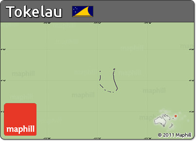 Savanna Style Simple Map of Tokelau, cropped outside