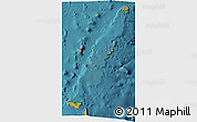 Political Shades 3D Map of Tonga, satellite outside