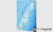Political Shades 3D Map of Tonga, shaded relief outside