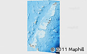 Shaded Relief 3D Map of Tonga, darken, land only