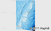 Shaded Relief 3D Map of Tonga, darken, semi-desaturated, land only