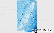 Shaded Relief 3D Map of Tonga, lighten, land only