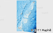 Shaded Relief 3D Map of Tonga, lighten, semi-desaturated, land only