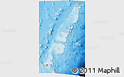 Shaded Relief 3D Map of Tonga, political shades outside