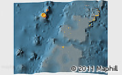 Political 3D Map of Ha'apai, darken